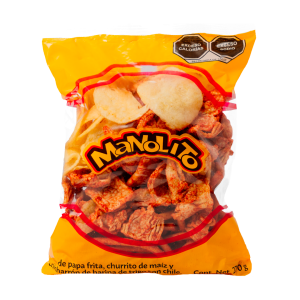 MIX (CHICHARRÓN ARTESANAL CON CHILE, CHURRITO CON CHILE Y PAPA CON SAL)